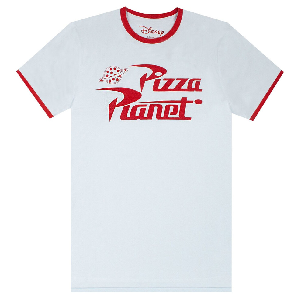 Toy Story Mens Ringer Pizza Planet T-Shirt