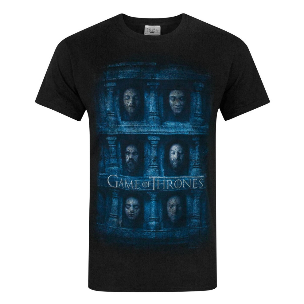 Game Of Thrones Official Mens Hall Of Face T-Shirt Black
