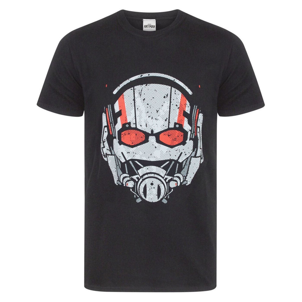 Marvel Official Mens Ant-Man Helmet T-Shirt Black