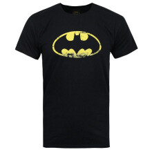 Batman Official Mens Distressed Emblem T-Shirt