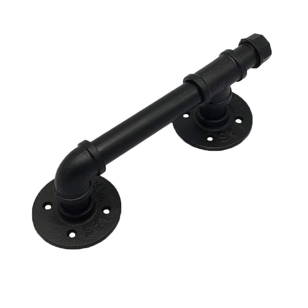 Black Iron Barn Door Handle 280Mm Rustic Industrial Sliding Door Pull Solid Iron Cabinet Hardware 9771547234180