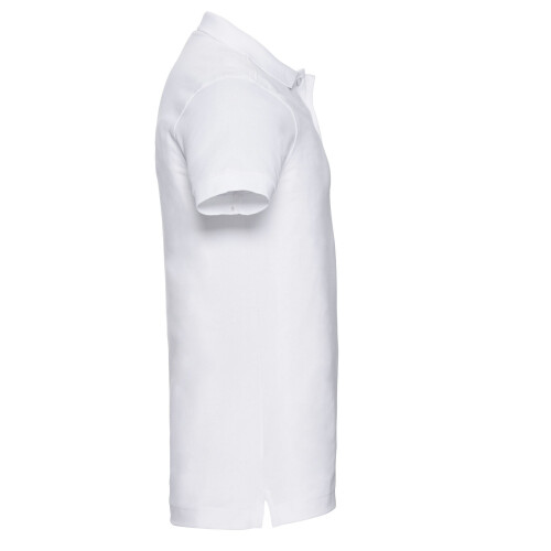 Russell (M, White) Russell Mens Plain Stretch Polo Shirt 2