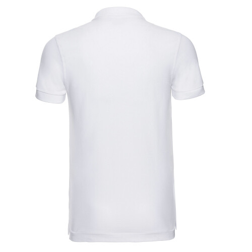 Russell (M, White) Russell Mens Plain Stretch Polo Shirt 1