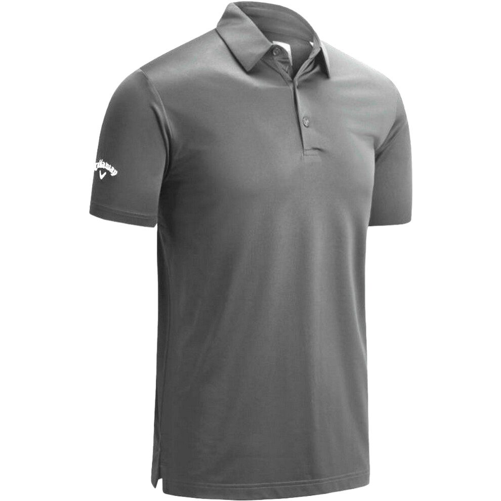 Callaway (Xs, Grey) Mens Swing Tech Solid Colour Polo Shirt