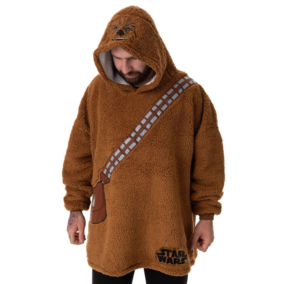 Star Wars Unisex Adult Chewbacca Blanket Hoodie Brown