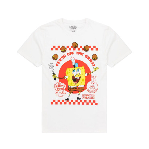 SpongeBob SquarePants (S, White/Grey) SpongeBob SquarePants Mens Short Pyjama Set 1