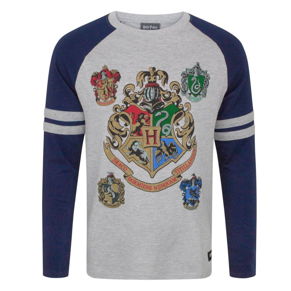 Harry Potter Mens Hogwarts Raglan Top