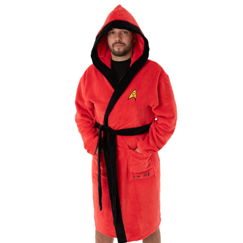 Star Trek (L, Red) Star Trek Mens Logo Dressing Gown 2