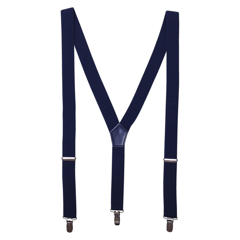 Premier (One Size, Navy) Clip-On Trouser Braces Blue,Multicoloured