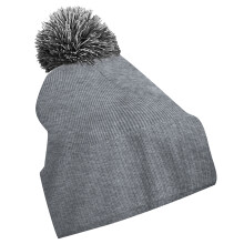 (One Size, Heather Grey/ Black) Beechfield Girls Snowstar Duo Extreme Winter Hat