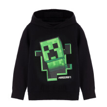 (11-12 Years, Black/Green) Minecraft Childrens/Kids Creeper Hoodie