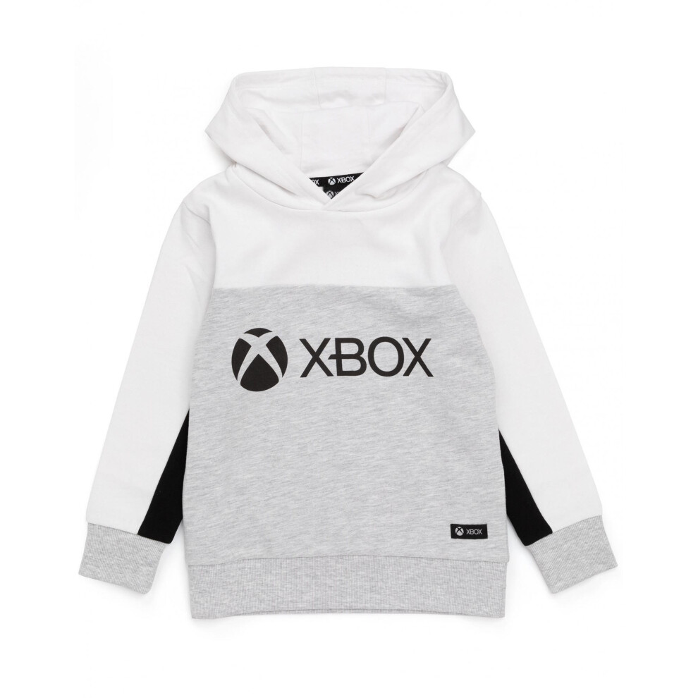 Xbox (10-11 Years, /White) Boys Hoodie Grey