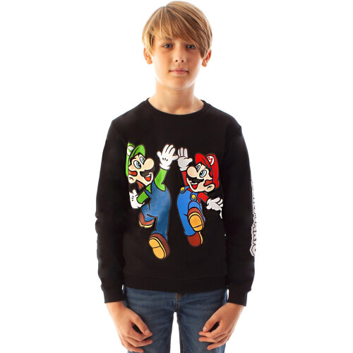 Super Mario (7-8 Years, Black) Super Mario Boys Luigi Sweatshirt 2