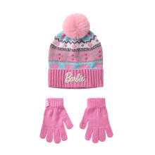 Barbie Girls Fair Isle Beanie & Gloves Set