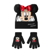 Disney Girls Minnie Mouse Beanie & Gloves Set