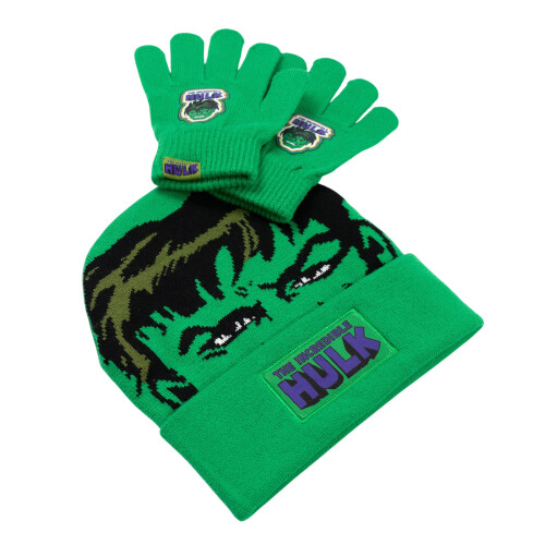 The Incredible Hulk Boys Beanie & Gloves Set 1