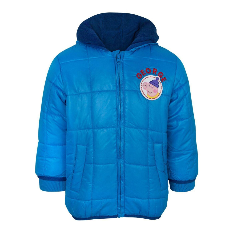 Peppa Pig Childrens/Kids George Pig Hooded Jacket Blue
