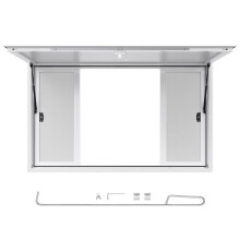 Servicevenster voor Restauranttruck-Duoku-152,4x91,5 cm-Aluminiumlegering-4 Insectenwerende Schermen