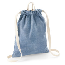 (One Size, Light Denim) Bagbase Denim Gymsac