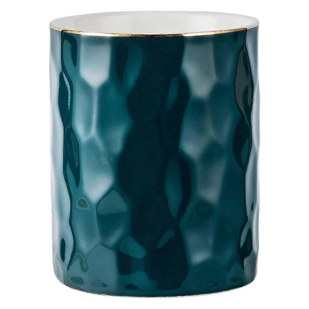 Konhill (As Show, One Size) Liangnv Pen Pencil Holder For Desk, Ceramic Pen Pencil Cup, Stylish Desk Pen Organizer, Green