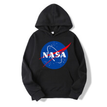 (White,Tag L=US S)Nasa Hoodie Pullover Tops Sweaters Unisex Hiphop Skateboard Sweatshirts Tops