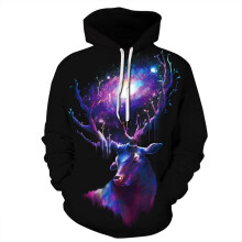 (Satrry Elk,L)Moletom com capuz masculino feminino Natal estampa gráfica 3D pulôver