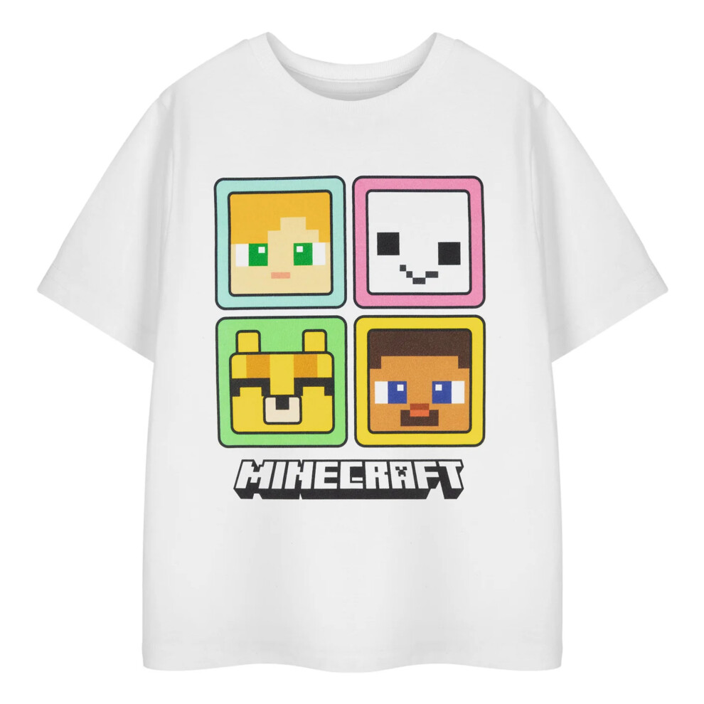 Minecraft Girls Squares Short-Sleeved T-Shirt