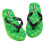 Minecraft (2 UK, Green) Minecraft Childrens/Kids Creeper Flip Flops 1