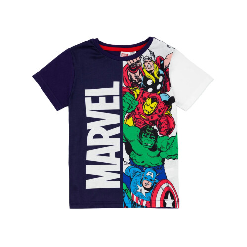 Marvel (5-6 Years, Navy/White) Marvel Boys Superhero Short Pyjama Set 1