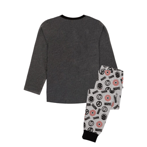(5-6 Years, Black/Grey) Marvel Avengers Boys Long-Sleeved Pyjama Set 1