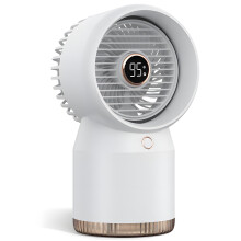 USB Desktop Misting Fan with 5000mAh Battery, Large 20.6oz Tank, Quiet Cooling Humidifier for Home Office