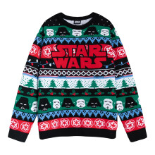 (XL, Multicoloured) Star Wars Mens Logo Christmas Jumper