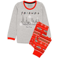 (9-10 Years, Grey/Red) Friends Boys Christmas Pyjama Set