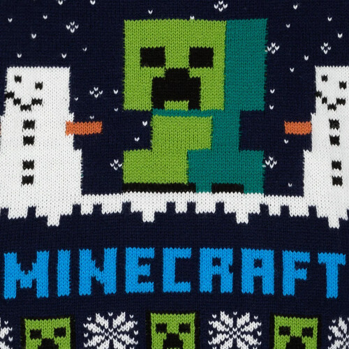 Minecraft Minecraft Childrens/Kids Creeper Wool Christmas Jumper 1