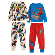 (8-9 Years, Multicoloured) The Amazing Spider-Man Boys Long-Sleeved Long Pyjama Set (Pack of 2)