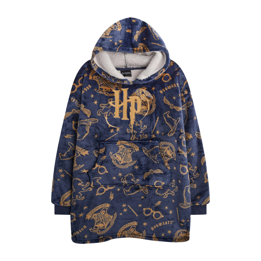 Harry Potter Girls Embroidered Logo Blanket Hoodie