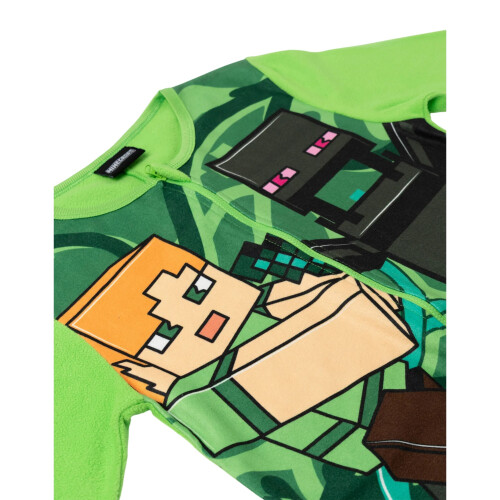 Minecraft (7-8 Years, Green) Minecraft Boys Creeper Jumpsuit 1
