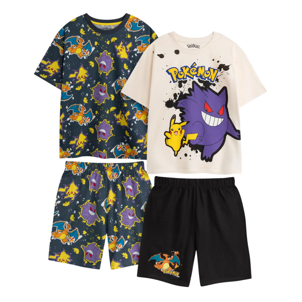 Pokémon (4-5 Years, ) Pokemon Boys Characters Short-Sleeved Short Pyjama Set (Pack Of 2) Multicoloured