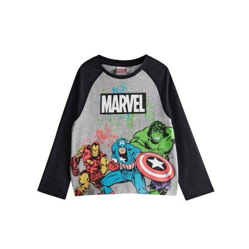 (3-4 Years, Black) Marvel Avengers Boys Printed Long Pyjama Set 1