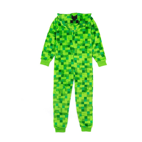 Minecraft (5-6 Years, Green) Minecraft Boys Creeper Pixel Bodysuit 1