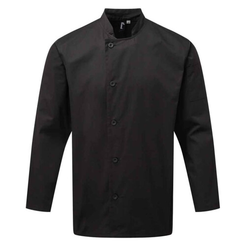 Premier (5XL, Black) Premier Mens Essential Long-Sleeved Chef Jacket