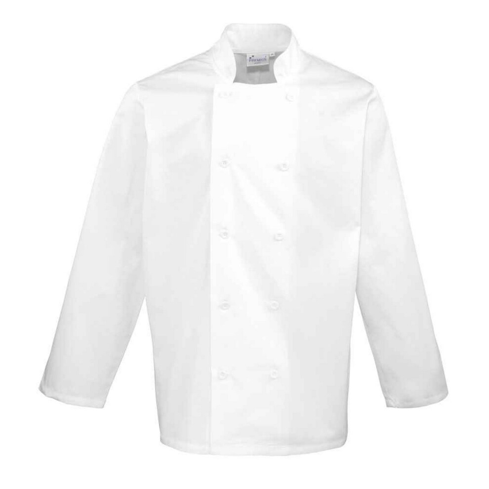 Premier (5Xl, White) Mens Long-Sleeved Chef Jacket