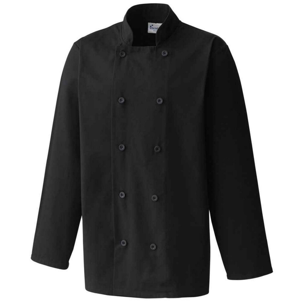 Premier (5Xl, Black) Mens Long-Sleeved Chef Jacket