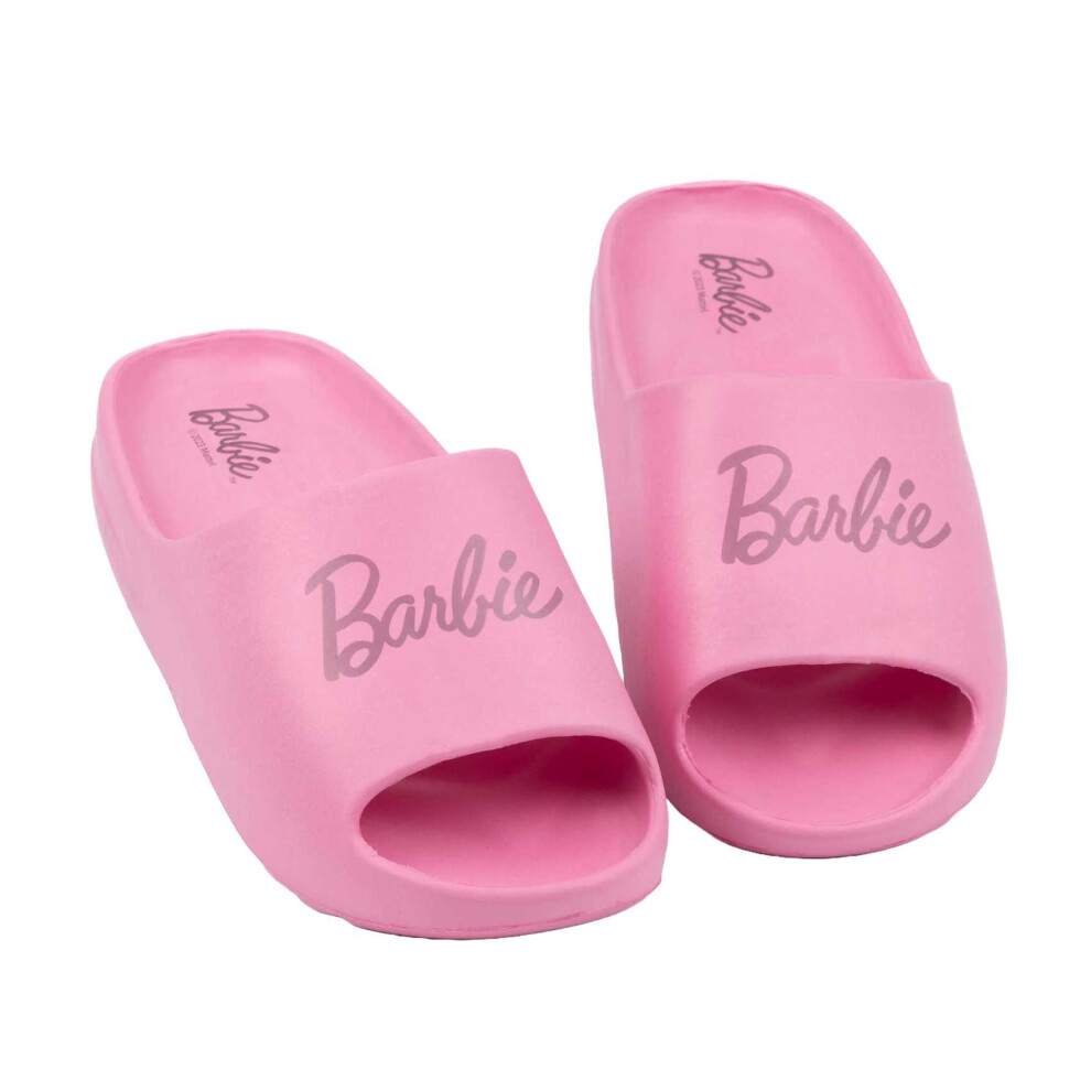 Barbie (2 Uk, ) Girls Logo Sliders Pink