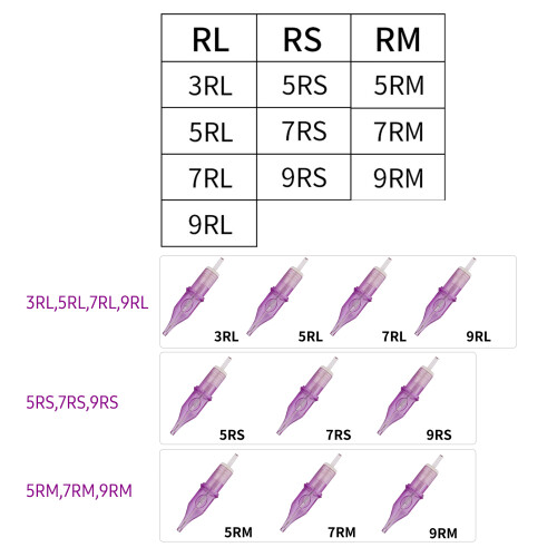 10pcs Sterilized 9RS Tattoo Needles Set for Beginners, 3RL-9RM 2