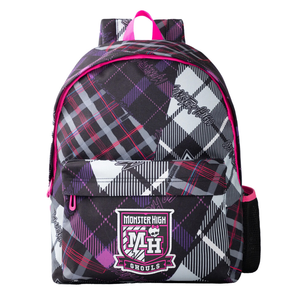 Monster High Tartan Patch Backpack Multicoloured