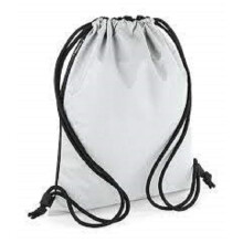 (One Size, Silver) Bagbase Unisex Adult 15L Drawstring Bag