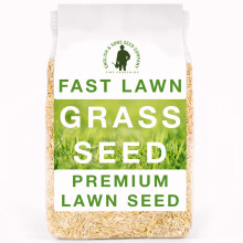 Fast Lawn Grass Seed, 1kg (up to 60sqm) Premium Quality Fast Growing Grass Seeds. Tailored for UK Climate. Hardwearing Lawn Seed Perfect for New