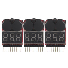 Lithium Battery Voltage Monitor With Red LED And Buzzer Alarm2In1Battery Protector For RC Drone Lipo Li Ion Li Mn Schrauben Schützen Food Cover