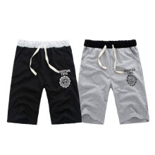 (Wine,M)Men Cotton Shorts Casual Beach Drawstring Short Pants Trouser Baggy Fashion